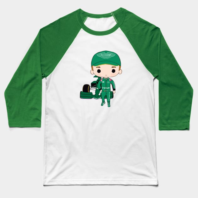 Sebastian Vettel Baseball T-Shirt by cutedrivers